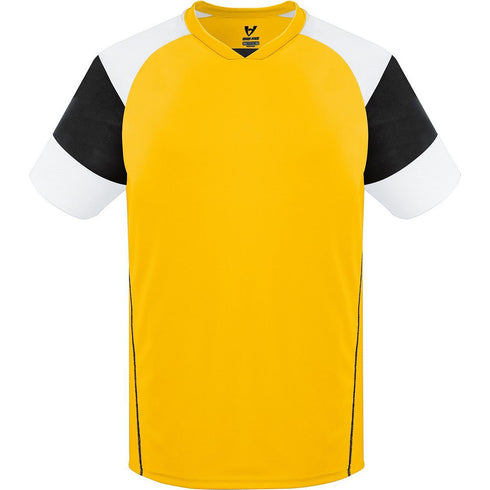 Russell Athletic Youth Mundo Jersey (322861-C), Color 'Athletic Gold/Black/White'